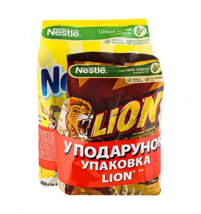 Набор сухих завтраков Nesquik+Lion 1шт