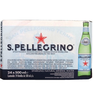 Вода S.Pellegrino газована скло 0.5л 24шт/уп