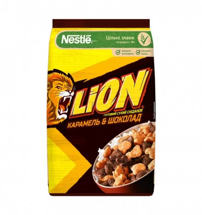 Сніданок сухий Lion Карамель та шоколад з вітамінами 375г