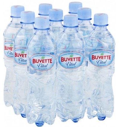 Вода минеральная Buvette Vital негазированная 0.5л 9шт/уп