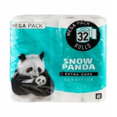 Бумага туалетная Snow Panda Extra Care Sensitive 3-х слойная 32шт/уп