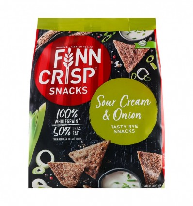 Снек Finn Crisp Sour Cream&Onion цільнозерновий 150г