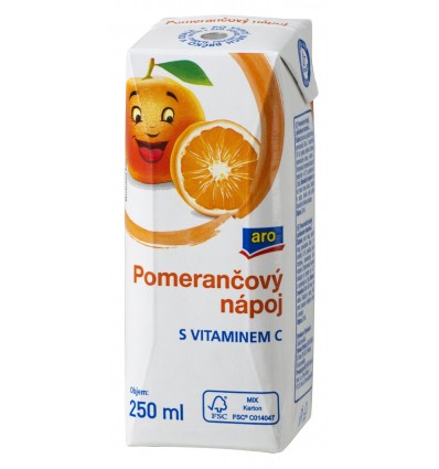 Соковый напиток Aro апельсиновый 0,25л