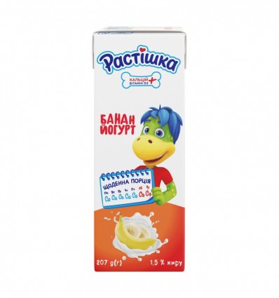 Йогурт Растішка Банан для дітей від 3-х років 1.5% 207г