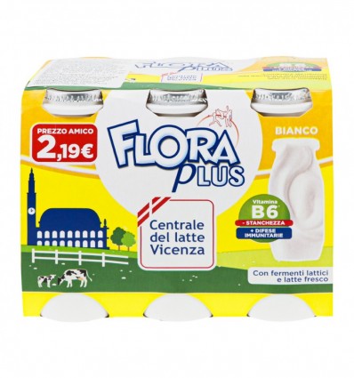Продукт кисломолочний Flora Plus з пробіотиками 6х100г/уп