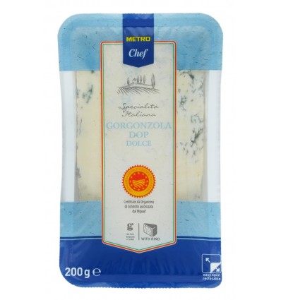 Сир Metro Chef Gorgonzola DOP Dolce 56% 200г