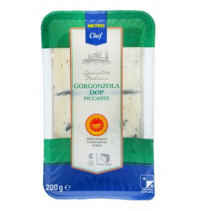 Сир Metro Chef Gorgonzola DOP Piccante 56% 200г