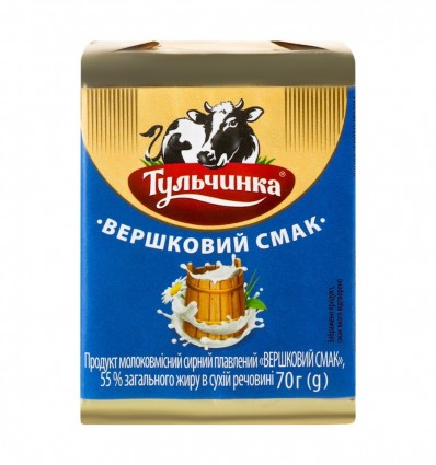 Продукт сирний Тульчинка Вершковий смак плавлений 55% 70г