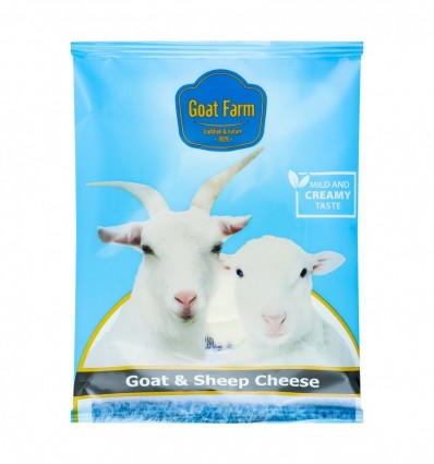 Сир плавлений Goat Farm козячий та овечий у скибках 40% 100г