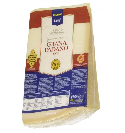 Сир Metro Chef Grana Padano 10 місяців витримки 32% ваговий