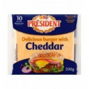 Сыр плавленый President Cheddar для бургеров 40% 200г