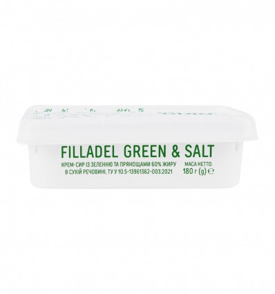 Крем-сыр Біло Filladel Green&Salt 60% 180г