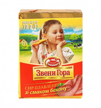 Cыр плавленый Звени Гора со вкусом бекона 45% 70г