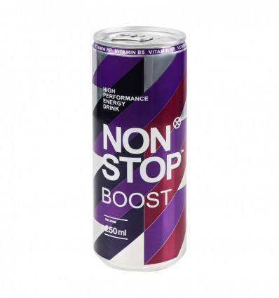 Напій енергетичний Non Stop Boost безалкогольний сильногазований 24х250мл
