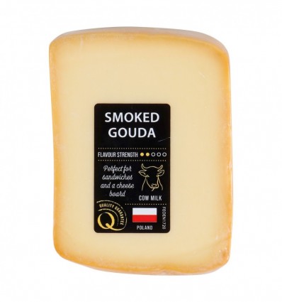 Сыр Euroser полутвердый сычужный выдержанный копченый Гауда 300г