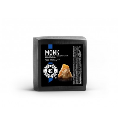 Сыр твердый Монастырский выдержанный 50% 300 г весовой