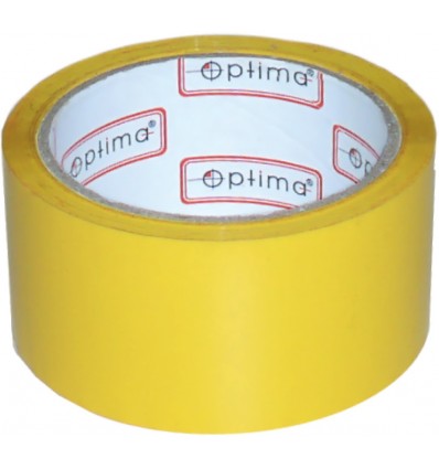 Стрічка клейка пакувальна (скотч) Optima, жовта, 48мм*33м