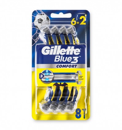 Станок для бритья Gillette Blue 3 мужской одноразовый 6+2шт/уп