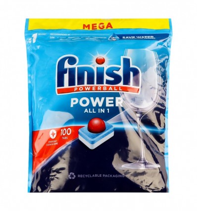 Таблетки для посудомийної машини Finish Power All in 1 100шт/уп