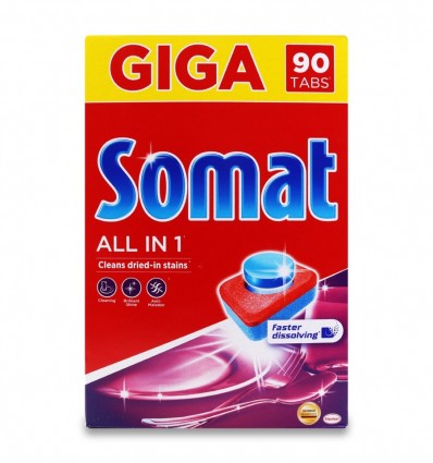 Таблетки для посудомоечной машины Somat All in 1 90шт 1.620кг