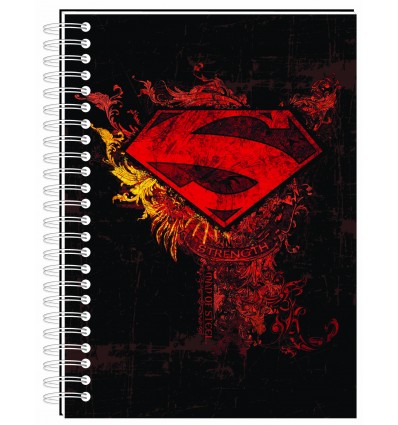 Блокнот "Superman", А6, 48 арк., чорно-червоний
