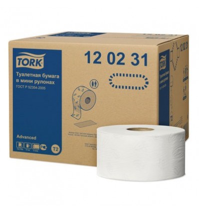 Tork 120231 Advanced Папір туалетний міні-рулон, 2 шари, 170 м