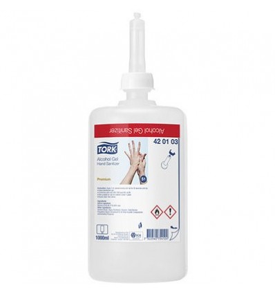 Tork 420103 спиртовий гель для гігієнічної дезінфекції рук, 1000 мл