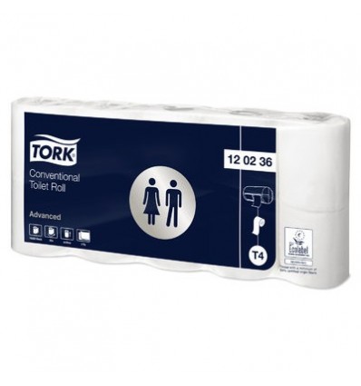 Tork 120236 Advance Папір туалетний в рулонах 2 шари 22 м 10 рулонів