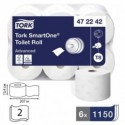 Tork 472242 SmartOne Папір туалетний в рулонах 2 шари 207 м. 8 рулонів