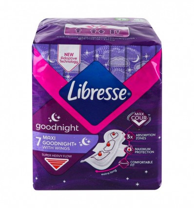 Прокладки гігієнічні Libresse Goodnight Maxi 7шт/уп
