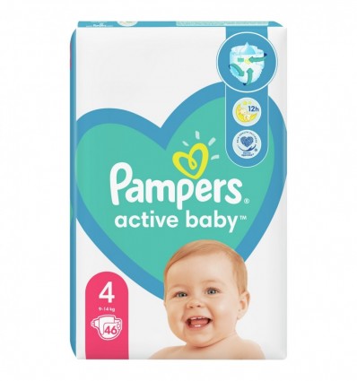 Подгузники Pampers Active Baby 4 для детей 9-14кг 46шт