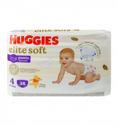 Подгузники-трусики Huggies Elite Soft 4 для детей 9-14кг 38шт/уп