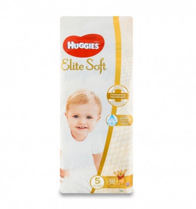 Подгузники Huggies Elite Soft 5 для детей 15-22кг 50шт