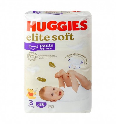 Підгузники-трусики Huggies Elite Soft 3 для дітей 6-11кг 48шт/уп