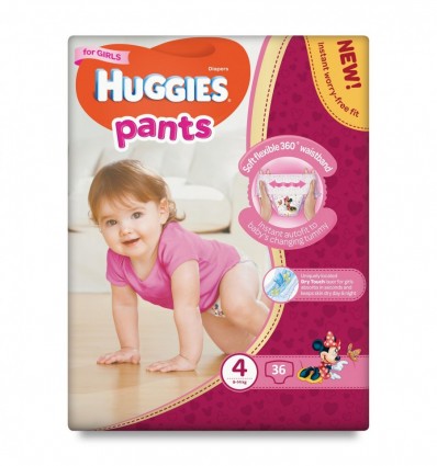 Підгузники-трусики Huggies Pants 4 для дівчаток 9-14кг 36шт