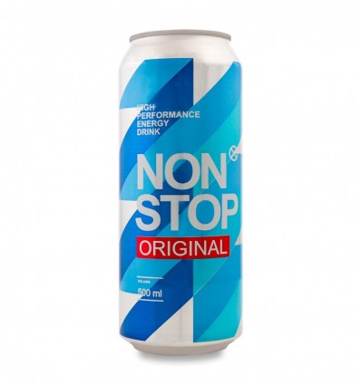 Напиток энергетический Non Stop Original безалкогольный сильногазированный 24х0.5л