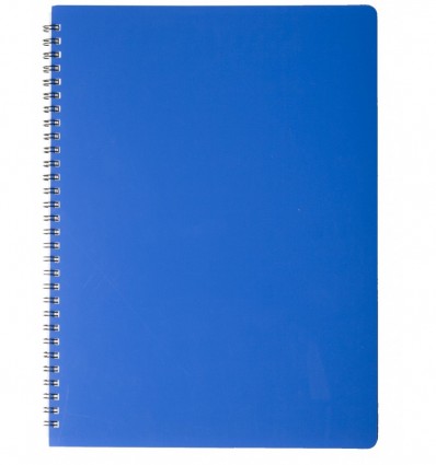 Зошит для нотаток BUROMAX GLOSS, А4, 80 аркушів, клітинка, пластикова обкладинка, синій