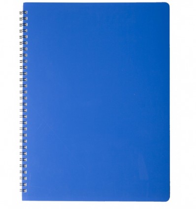 Тетрадь для заметок BUROMAX GLOSS, А4, 80 л., клетка, пласт. обл., синяя ( BM.24452151-02 )