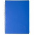 Зошит для нотаток BUROMAX GLOSS, А4, 80 аркушів, клітинка, пластикова обкладинка, синій