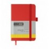Книга записна BUROMAX ETALON 95х140, 96 аркушів, клітинка, обкладинка штучна шкіра, червона ( BM.296