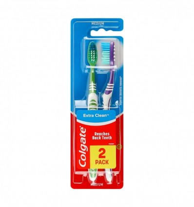 Зубная щетка Colgate Extra Clean medium 2шт/уп