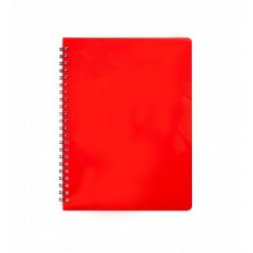 Тетрадь для заметок BUROMAX GLOSS, А6, 80 л., клетка, пласт. обл., красный ( BM.24652151-05 )