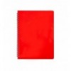 Зошит для нотаток BUROMAX GLOSS, А6, 80 аркушів, клітинка, пластикова обкладинка, червоний