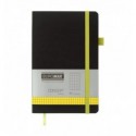 Книга записна BUROMAX CONCEPT 125х195, 96 аркушів, клітинка, обкладинка штучна шкіра, жовта гумка ( 