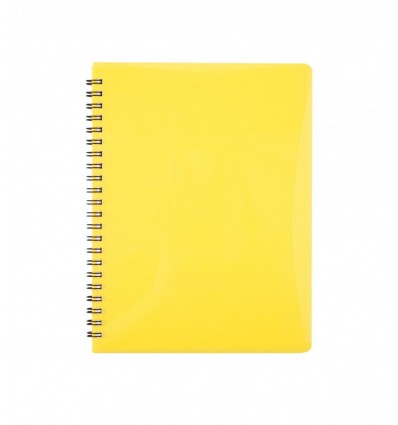 Тетрадь для заметок BUROMAX GLOSS, А6, 80 л., клетка, пласт. обл., желтый ( BM.24652151-08 )