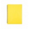 Зошит для нотаток BUROMAX GLOSS, А6, 80 аркушів, клітинка, пластикова обкладинка, жовтий