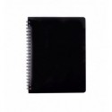 Тетрадь для заметок BUROMAX GLOSS, А6, 80 листов, клетка, пластиковая обложка, черный