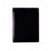 Зошит для нотаток BUROMAX GLOSS, А6, 80 аркушів, клітинка, пластикова обкладинка, чорний