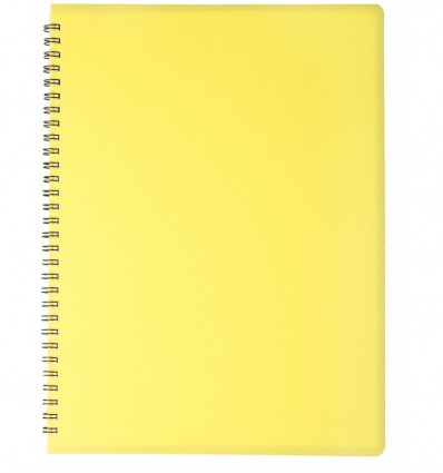 Тетрадь для заметок BUROMAX GLOSS, А4, 80 листов, клетка, пластиковая обложка, желтая