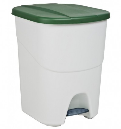 Контейнер для мусора Aro с педалью зеленая крышка 25л 1шт